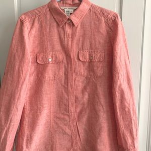 Max Studio Linen/Cotton Button Down Shirt